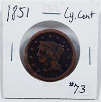 1851  Large Cent   VG