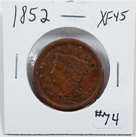 1852  Large Cent   XF