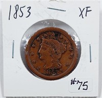 1853  Large Cent   XF