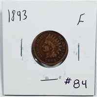 1893  Indian Head Cent   F
