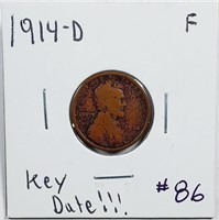 1914-D  Lincoln Cent   F   "Key date"