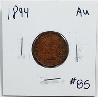 1894  Indian Head Cent   AU