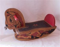 1960's wooden toddler rocking horse toy