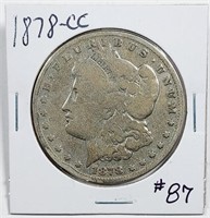 1878-CC  Morgan Dollar   G details  polished