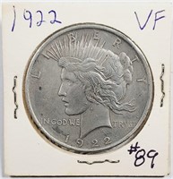 1922  Peace Dollar   VF