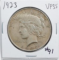 1923  Peace Dollar   VF-35