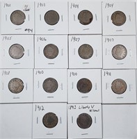Group of 14  Liberty Nickels