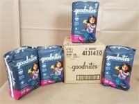 New Goodnites Pullups Jumbo S/M 4 Packs 14 count
