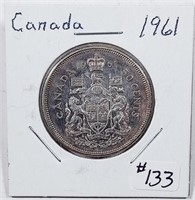 1961  Canada  50 Cents   AU details