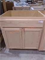 30"W Unfinished Sink Cabinet