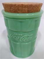 6-1/4" Coca-Cola Jadeite Color Container