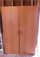 2 door storage cabinet / wardrobe w/ wood grain