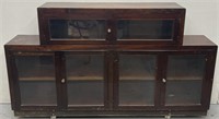 Wood & Glass Bookcase Cabinet