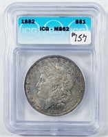 1882  Morgan Dollar   ICG MS-62