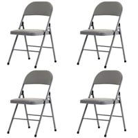 E1659  Ktaxon 4-Pack Folding Dining Chairs, Gray