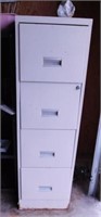 4 drawer metal filing cabinet, 15" x 18" x 52.5"