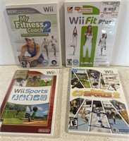 4 WII SPORTS GAMES MY FITNESS COACH WII FIT PLUS