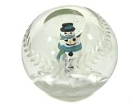 Snowman Sulphide Toney's Art Glass Paperweight