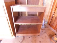 Microwave cart w/ wood look finish, 22" x 15" x