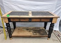 2 drawer primitive library table (needs repair)