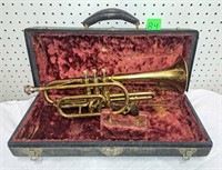 windsor elkart brass trumpet in case