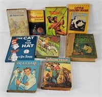 Vtg Kids Books - Tarzan, Wagon Train, Cat In Hat