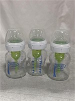 DR BROWNS GLASS BABY BOTTLES 5OZ EA USED