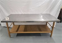 30x50x25 iron table w/ss legs