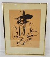 Native Indian Art Print Signed Cliff Clay