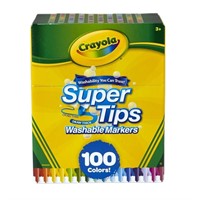 W1721  Crayola 100ct Super Tips Washable Markers