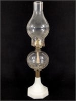 Atterbury Sawtooth Cut-Glass Oil Lamp w/ Chimney