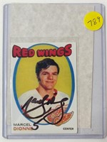 Marcel Dionne Signed Repro Hockey Card