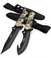 MOSSY OAK 2-PIECE HUNTING KNIVES GUT HOOK SET