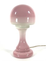 Classic Cased Art Glass Mushroom Lamp