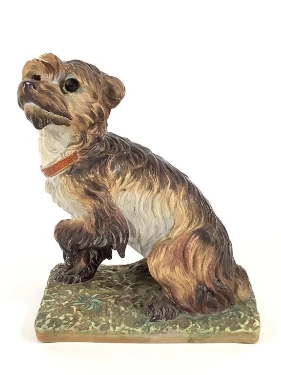Ceramic Dog Figurine - Possibly Bohemian