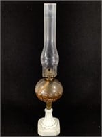 No. 1 Queen Anne Cut-Glass Oil Lamp w/ Chimney