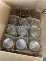 2 Boxes of canning jars, various sizes