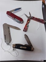 Lot of Various Pocket Knives and One Pair of