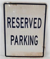 Reserved Parking Metal Street Sign
