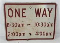 One Way Metal Street Sign