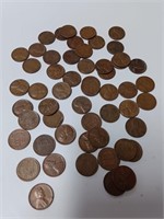 Lot of Various Wheat Pennies- 1940s, 1950s and