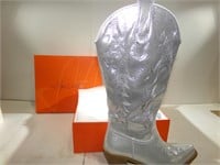 Silver Cowgirl Boots size 10