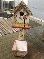 Tall Painted Birdhouse