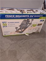 50 piece fence brackets 2 3/8" metal and wood