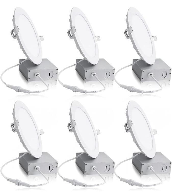 KENESCALR SET OF 6 RECESSED LED POT LIGHTS WITH