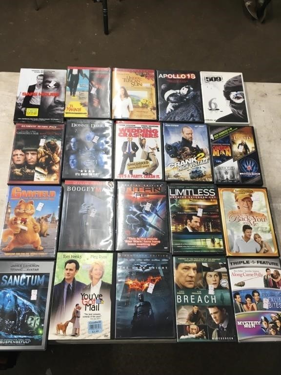 20 movies (dvds)