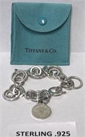 P - STERLING SILVER TIFFANY & CO BRACELET (25P)