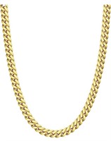 EVEGFTS FAUX GOLD COLOURED CUBAN CHAIN - 18IN
