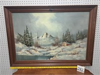 41x29 oil on canvas snow scene