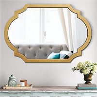 Autdot Gold Mirrors for Wall, 36''X24'' Large